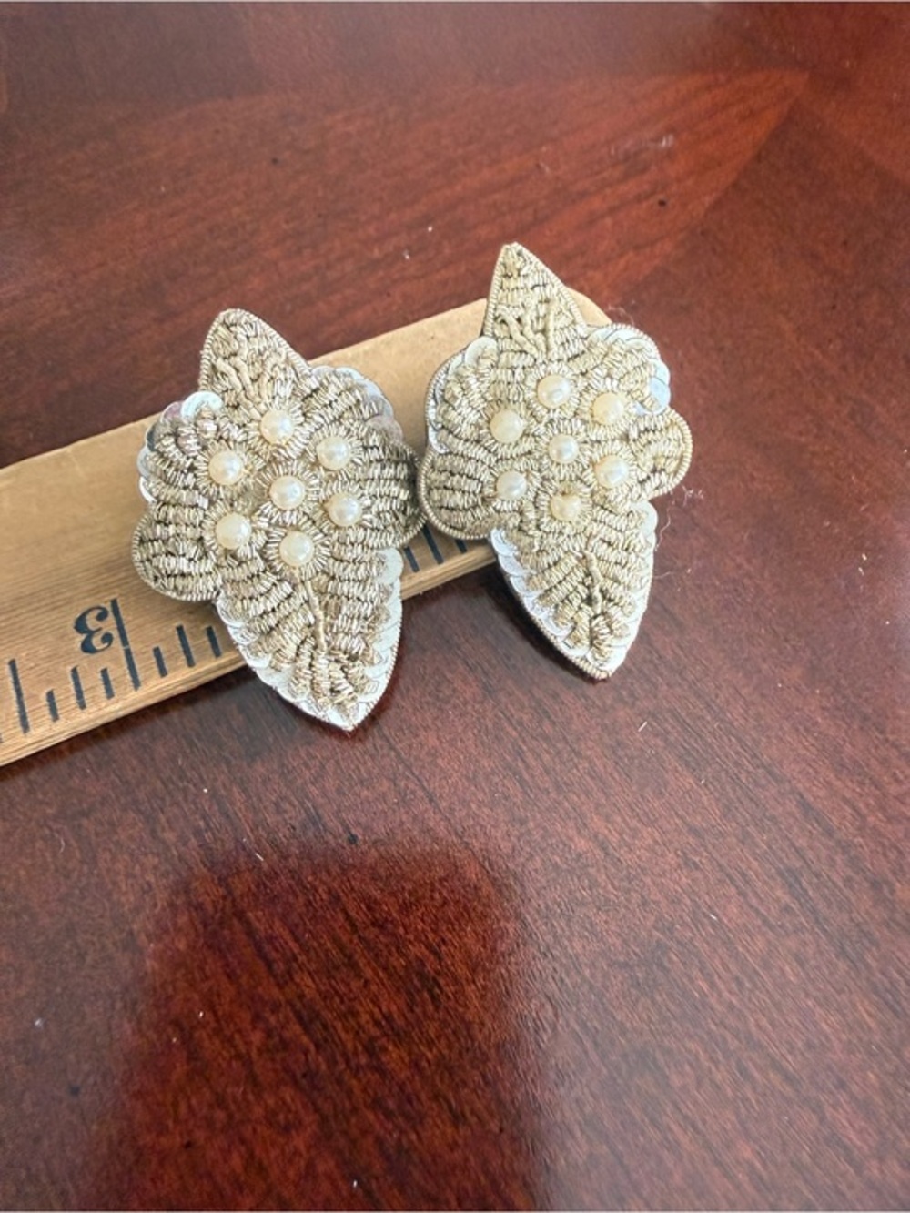 Vintage Made in India Pierced Earrings